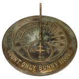 Solid brass count only sunny hours sundial - by Rome #1820 4