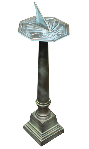 Cast Aluminum Pedestal Base (#B28) - Garden Sundials - 1