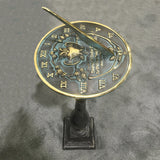Rome Cast Aluminum Spindle Sundial Base shown with sundial