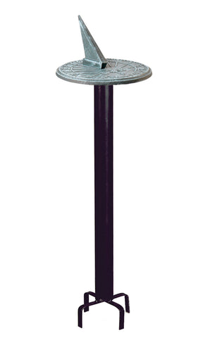 Wrought Iron Black Classic Pedestal Base (#B80) - Garden Sundials