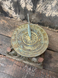 Solid brass colonial sundial #1820  view 3