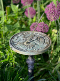 Solid Brass Flowers Sundial 10" dia. (#2302)