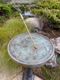 Solid Brass Flowers Sundial 10" dia. (#2302)