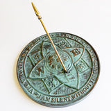 Solid Brass Rosette Sundial 10.5" dia. (#2304)