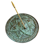 Solid Brass Rosette Sundial 10.5" dia. (#2304)