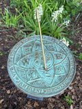 Solid Brass Rosette Sundial 10.5" dia. (#2304)