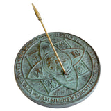Solid Brass Rosette Sundial 10.5" dia. (#2304)