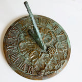 Solid Brass Grapevine Sundial white background c