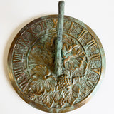 Solid Brass Grapevine Sundial white background top view