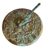 Solid Brass Grapevine Sundial white background d