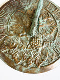 Solid Brass Grapevine Sundial close up
