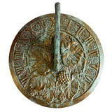 Solid Brass Grapevine Sundial white background top view b