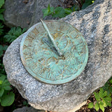 Solid Brass Grapevine Sundial in garden b