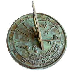 Solid Brass Kiss Of The Sun Sundial 10" Dia. (#2307)