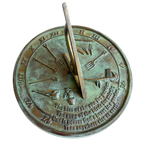 Solid Brass Kiss Of The Sun Sundial 10" Dia. (#2307)