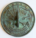 Solid Brass Kiss Of The Sun Sundial 10" Dia. (#2307)