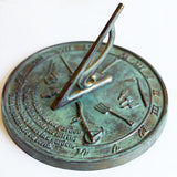 Solid Brass Kiss Of The Sun Sundial 10" Dia. (#2307)