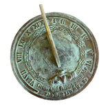 Solid Brass Grow Old With Me Sundial 10" Dia. (#2308)