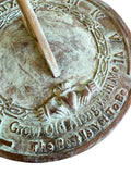 Solid Brass Grow Old With Me Sundial 10" Dia. (#2308)