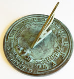 Solid Brass Grow Old With Me Sundial 10" Dia. (#2308)