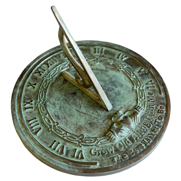 Solid Brass Grow Old With Me Sundial 