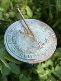 Solid Brass Grow Old With Me Sundial 10" Dia. (#2308)