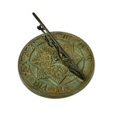 Solid Brass Gothic Sundial 8.5" Dia. (#2311)