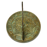 Solid Brass Gothic Sundial 8.5" Dia. (#2311)