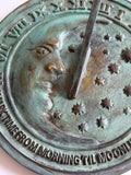 Solid Brass Moon & Stars Sundial 8.5" Dia. (#2312)