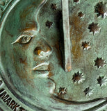 Solid Brass Moon & Stars Sundial 8.5" Dia. (#2312)