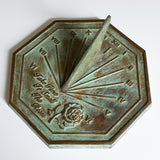Solid Brass Rose Sundial white background f
