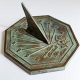 Solid Brass Rose Sundial white background h