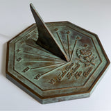 Solid Brass Rose Sundial 8.5" Dia. (#2320)