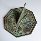 Solid Brass Rose Sundial 8.5" Dia. (#2320)