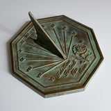 Solid Brass Rose Sundial 8.5" Dia. (#2320)