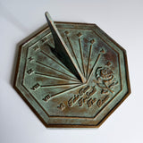 Solid Brass Rose Sundial 8.5" Dia. (#2320)