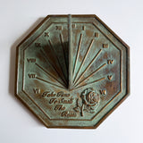 Solid Brass Rose Sundial 8.5" Dia. (#2320)