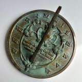 Solid Brass Henry David Thoreau Owl Sundial 8.5" Dia. Aged Patina Finish (#2329)