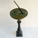 Solid Brass Henry David Thoreau Owl Sundial 8.5" Dia. Aged Patina Finish (#2329)