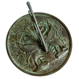 Solid Brass Swan Sundial white background b