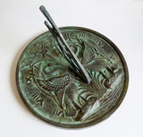 Solid Brass Swan Sundial white background c