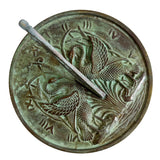 Solid Brass Swan Sundial white background f