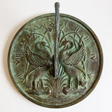 Solid Brass Swan Sundial white background top view
