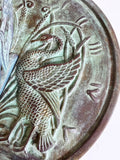 Solid Brass Swan Sundial close up