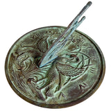 Solid Brass Swan Sundial white background d