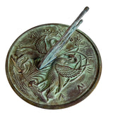 Solid Brass Swan Sundial white background e
