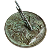 Solid Brass Swan Sundial white background