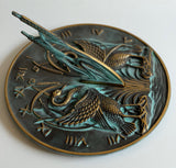 Solid Brass Swan Sundial 10" Dia., Discontinued Finish, Sale (#2338T)