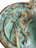 Solid Brass Angel Sundial #2340 close up