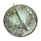 Solid Brass Verdi Father Time Sundial white background c